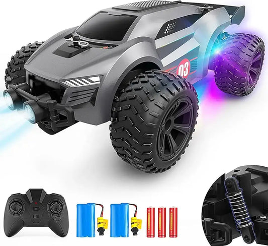 High Speed 20km/h Remote Control Car - Off Road RCGet ready for excitement with our 20km/h high-speed RC car! Features 2x1000mAh rechargeable batteries. Perfect toy car gift for kids and adults alike.HAPPYFAMILIE