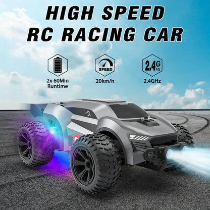 High Speed 20km/h Remote Control Car - Off Road RCGet ready for excitement with our 20km/h high-speed RC car! Features 2x1000mAh rechargeable batteries. Perfect toy car gift for kids and adults alike.HAPPYFAMILIE