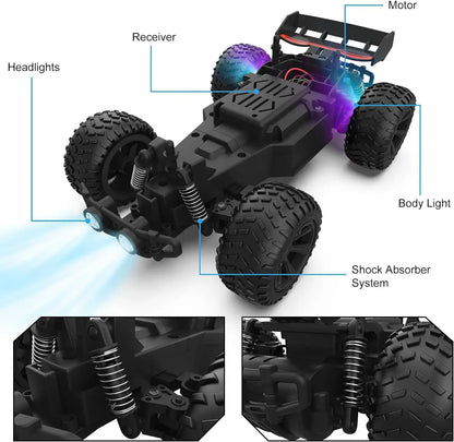 High Speed 20km/h Remote Control Car - Off Road RCGet ready for excitement with our 20km/h high-speed RC car! Features 2x1000mAh rechargeable batteries. Perfect toy car gift for kids and adults alike.HAPPYFAMILIE